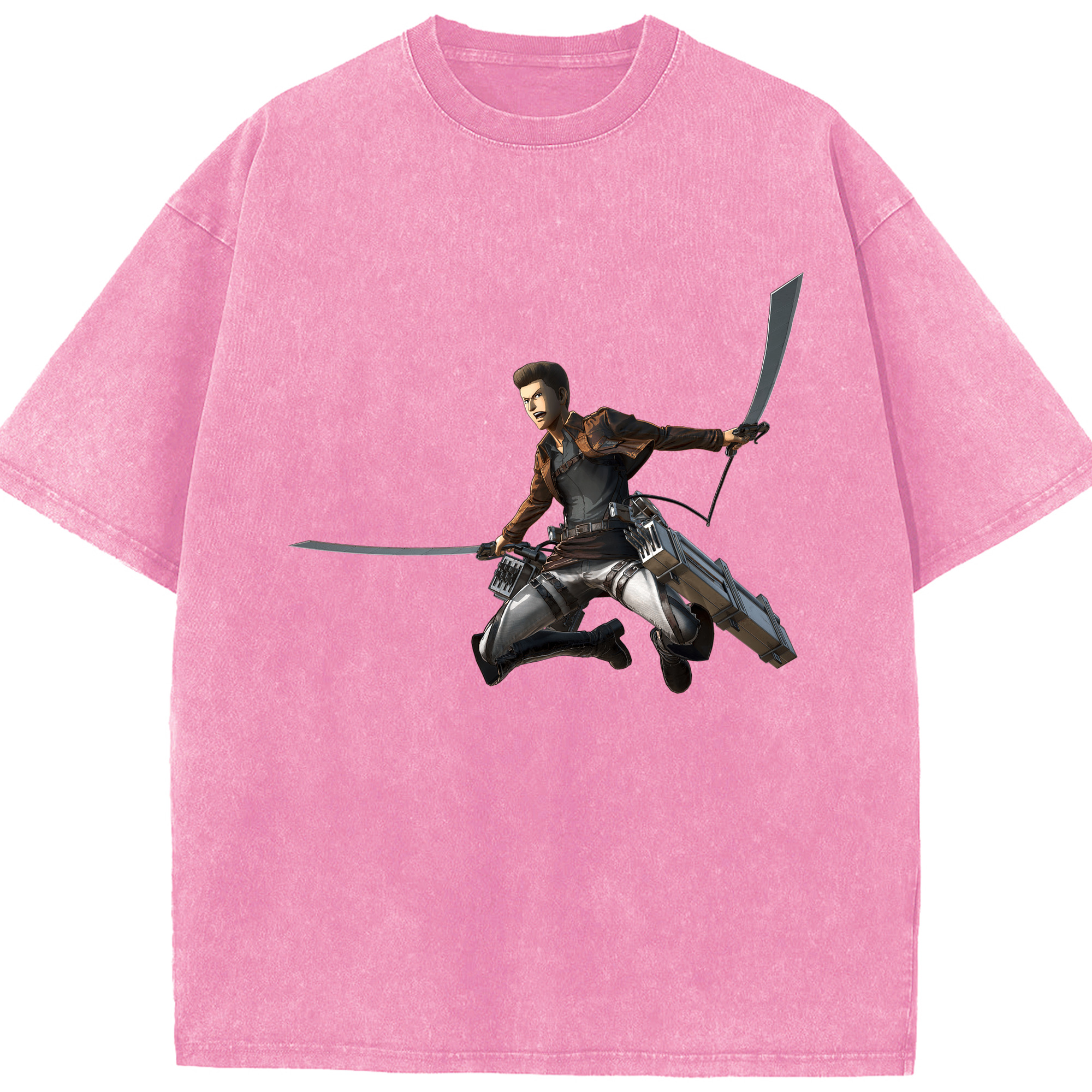 （画像用） 進撃の巨人 Attack on Titan 綿100% ヴィンテージ風 半袖Tシャツ（フロントプリント）